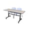Kobe FlipTop Table, 60" W, 29" H, Laminate Top, Maple MKFT6024PL47GY - alternate 1